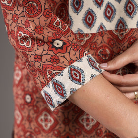 Ajrakh Block Printing Cotton Kurta with Palazzo Set 