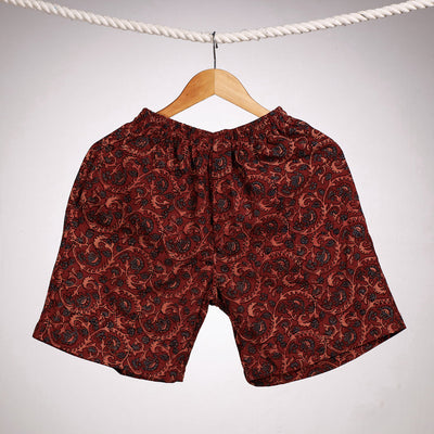 Red - printing cotton unisex boxer/shorts - handcrafted