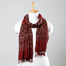  Ajrakh Prints Kutch Bhujodi Kala Cotton Handwoven Stole Online at iTokri.com