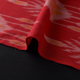  Red Pure Cotton Central Asian Pochampally Ikat Fabric