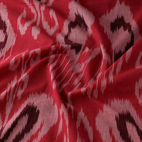  Red Pure Cotton Central Asian Pochampally Ikat Fabric
