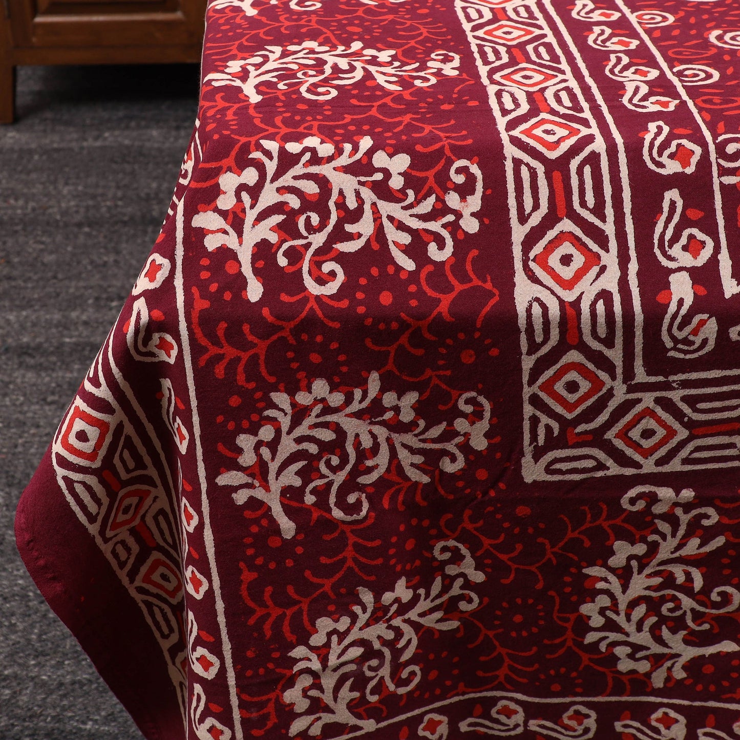 Pure Cotton Double Bagru Print Bed Cover Set 02