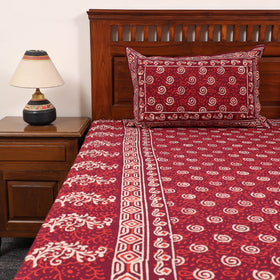 Pure Cotton Double Bagru Print Bed Cover Set 02