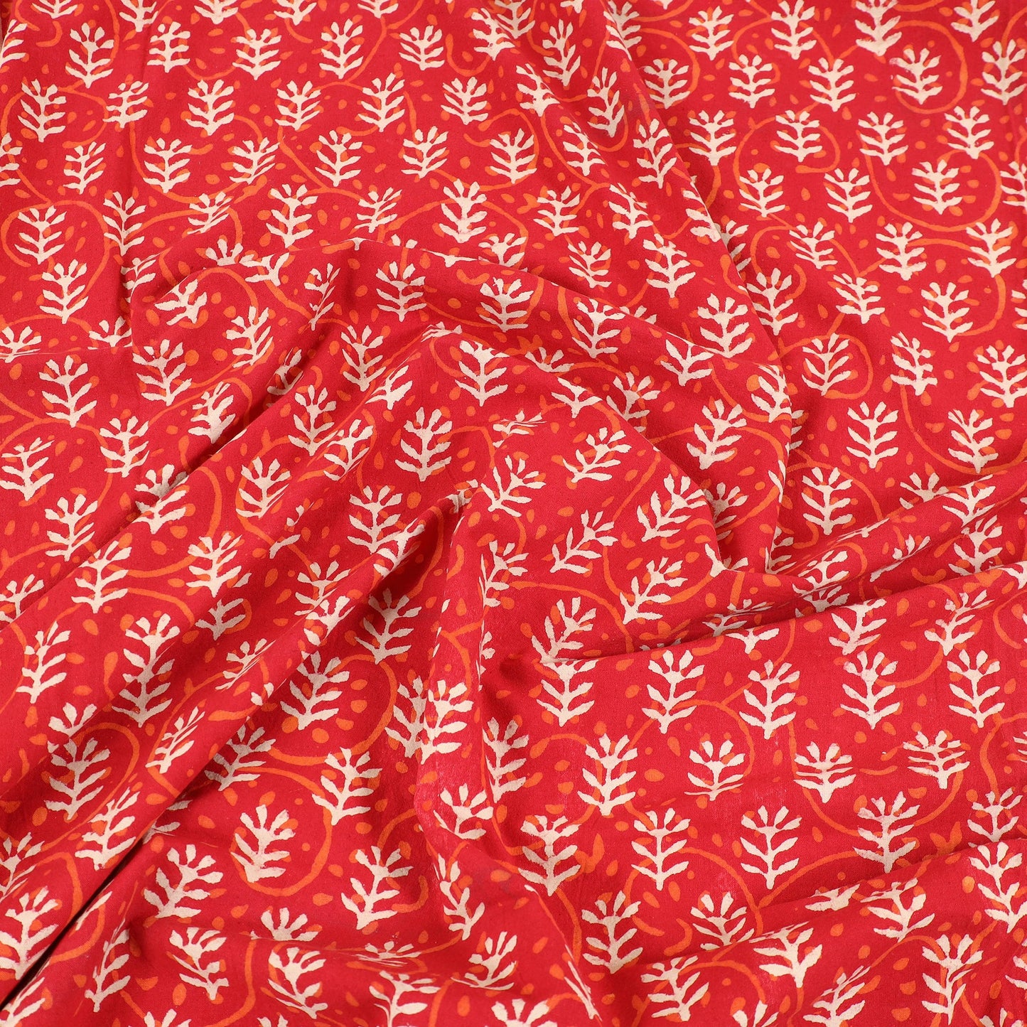 Red - pure cotton double bagru bed cover set 05