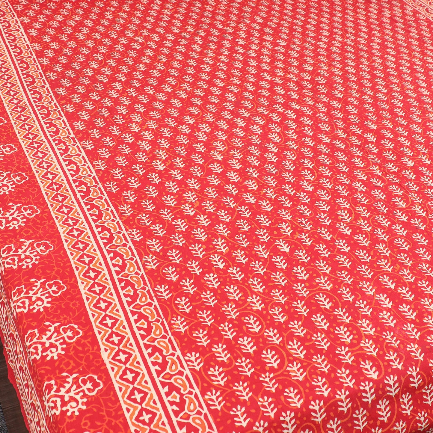 Red - pure cotton double bagru bed cover set 05