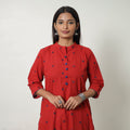  Pure Cotton A-Line Jacquard Kurta for Women