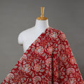  Red Pure Cotton Sanganeri Block Print Fabric 