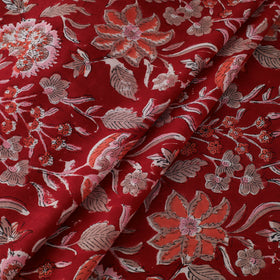  Red Pure Cotton Sanganeri Block Print Fabric 