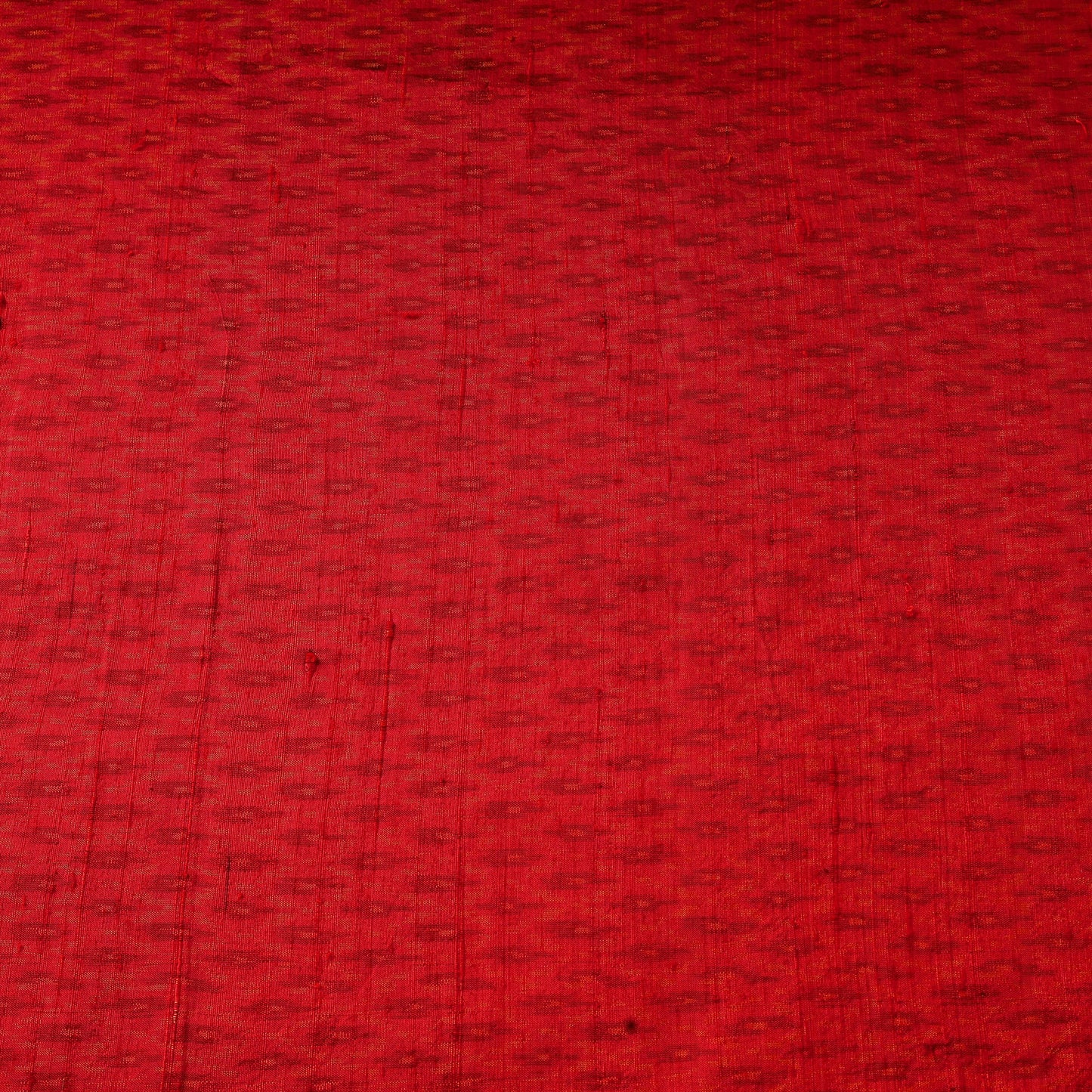 Red - pure handloom raw silk pochampally ikat fabric 11