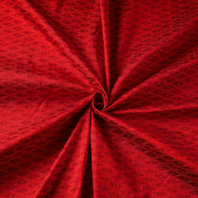 Red - pure handloom raw silk pochampally ikat fabric 11