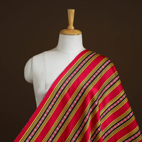 Red - pure handloom silk cotton mashru fabric (width - 21