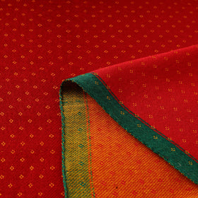 Red - pure handloom silk cotton mashru fabric (width - 22