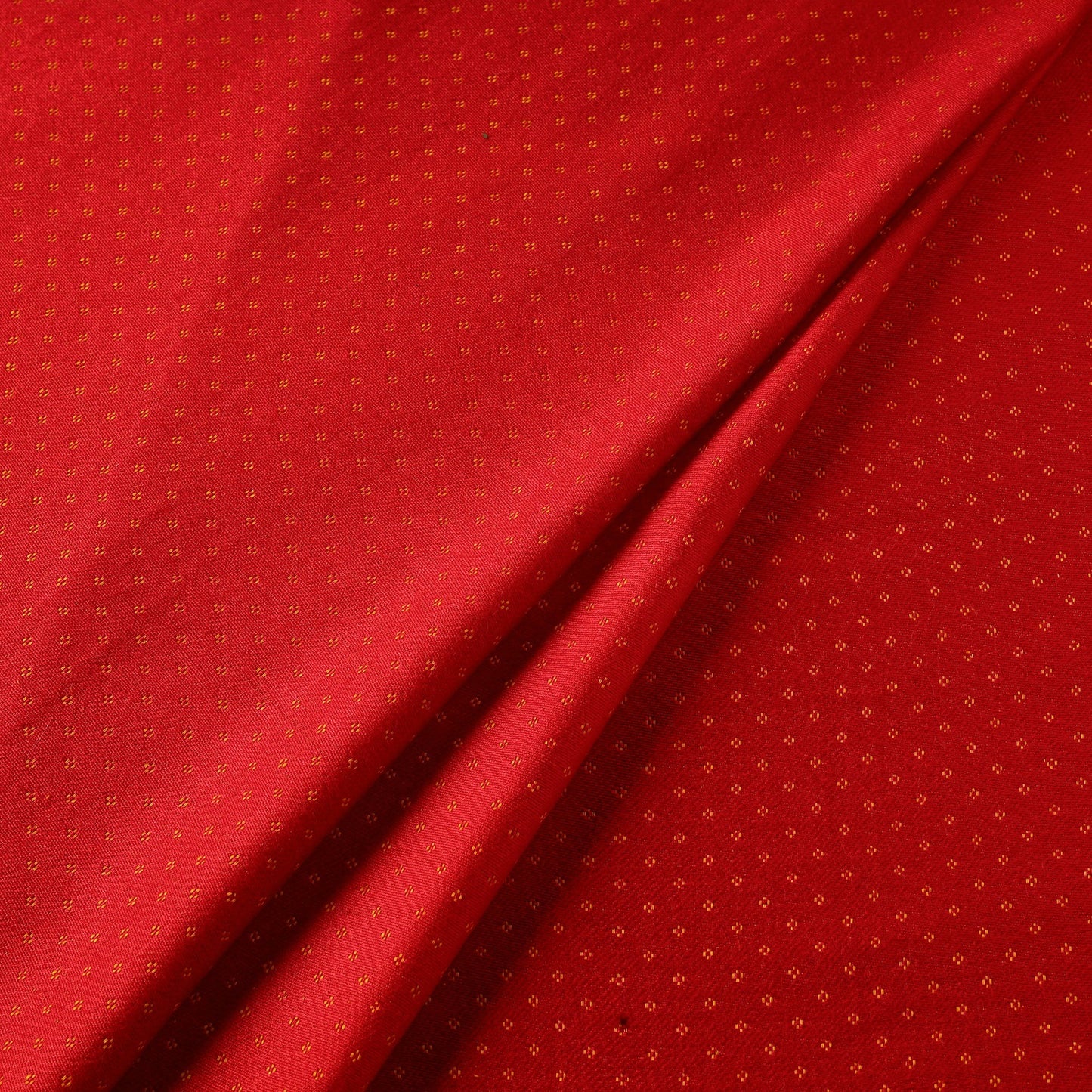 Red - pure handloom silk cotton mashru fabric (width - 22