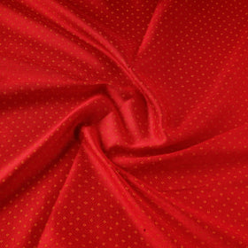 Red - pure handloom silk cotton mashru fabric (width - 22