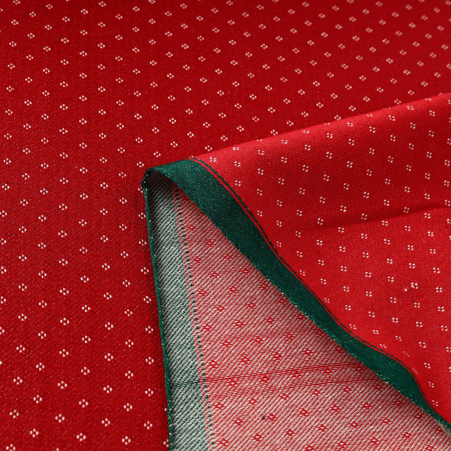 Red - pure handloom silk cotton mashru fabric (width - 22