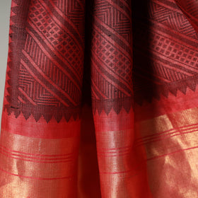  Pure Kosa Tussar Silk Handloom Jala Weave Saree 