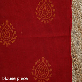 Pure mul cotton hand block batik print saree 09