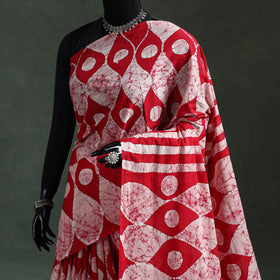 Pure mul cotton hand block batik print saree 15