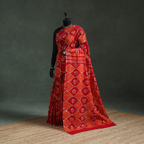 Pure mul cotton hand block batik print saree 21