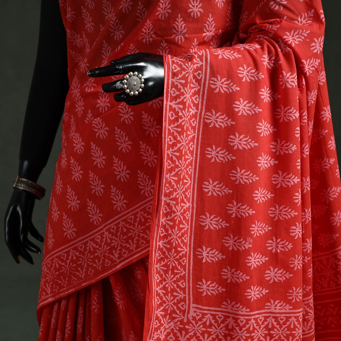Pure mul cotton hand block batik print saree 28