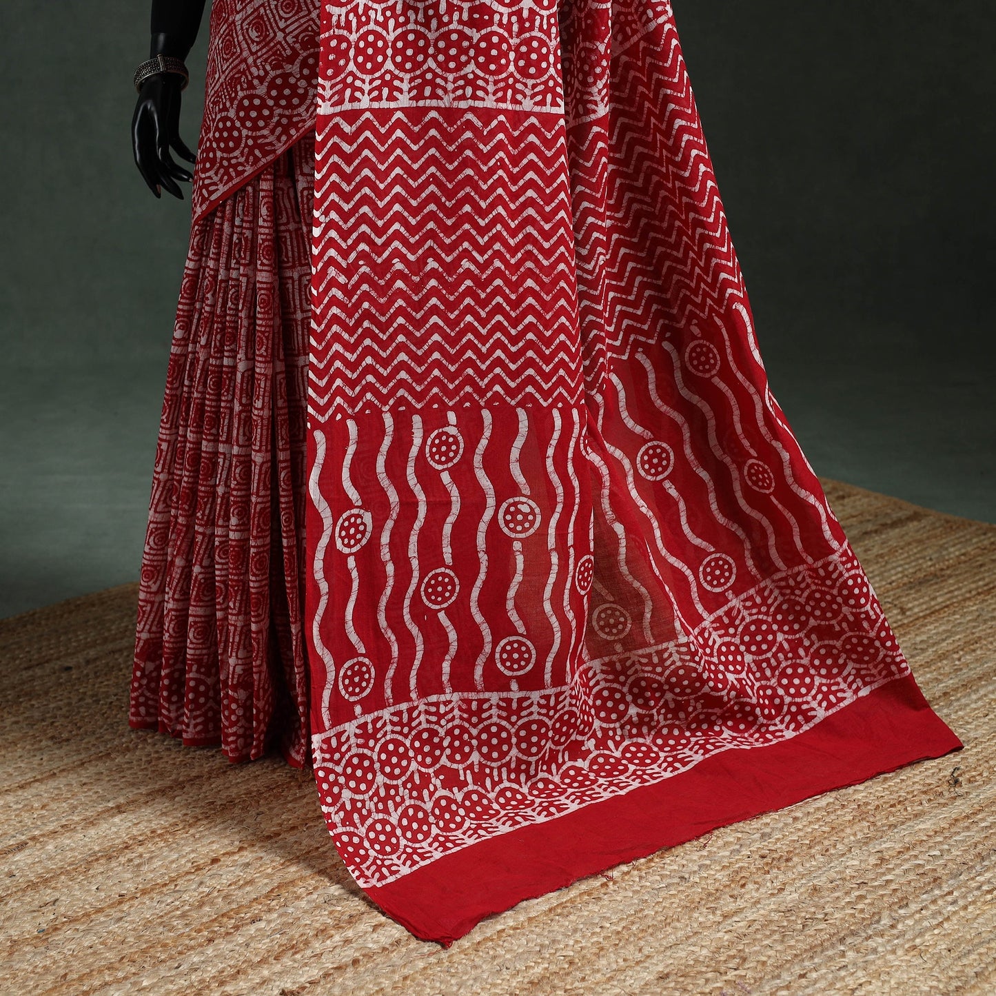 Pure mul cotton hand block batik print saree 56