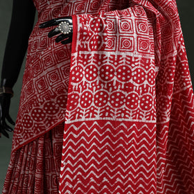 Pure mul cotton hand block batik print saree 56