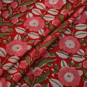 Pure mul cotton hand sanganeri fabric 08 - handcrafted