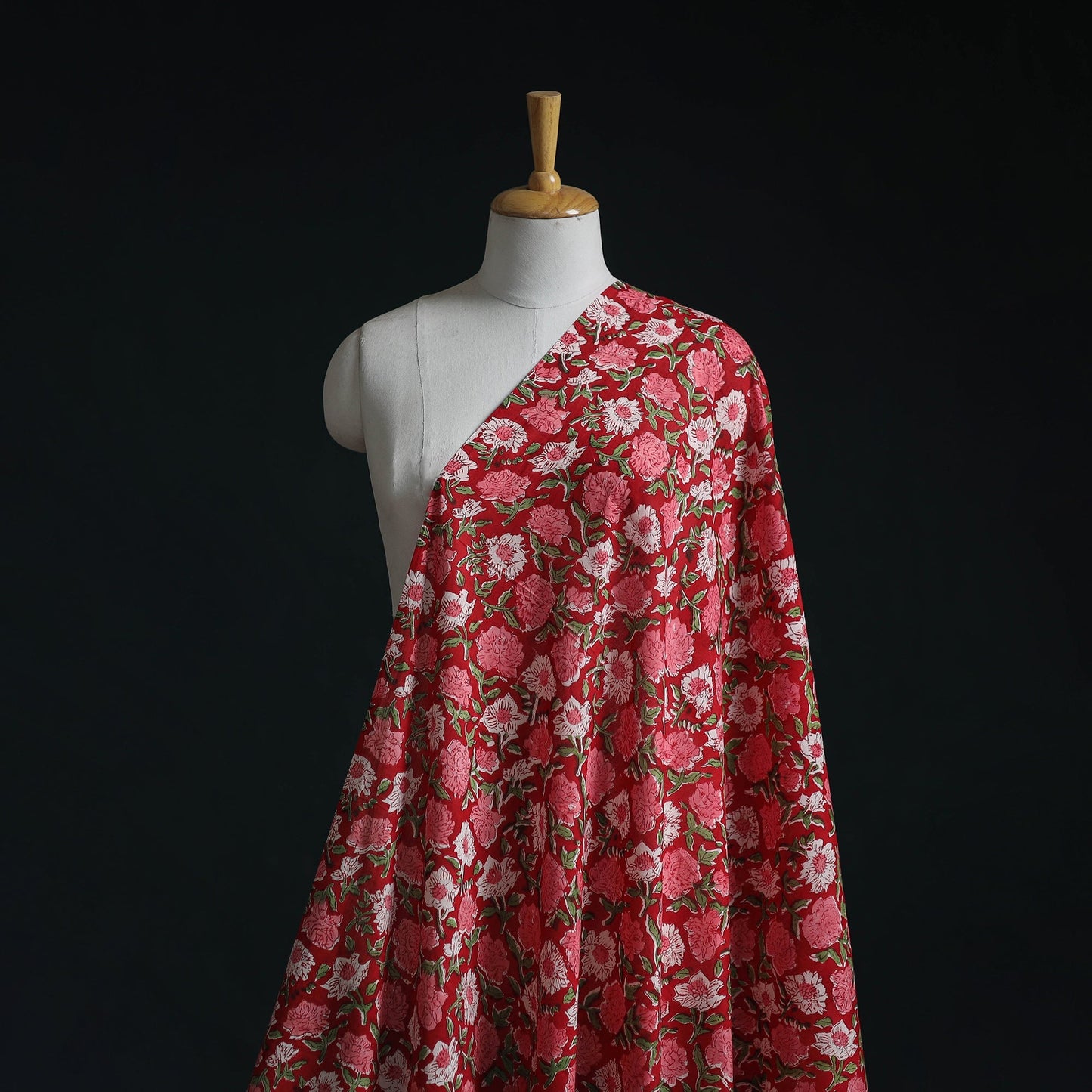 Pure mul cotton hand sanganeri fabric 12 - handcrafted