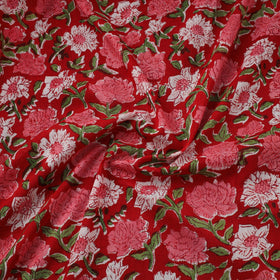 Pure mul cotton hand sanganeri fabric 12 - handcrafted