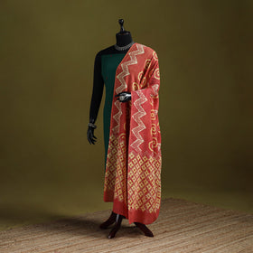 Red - pure mul cotton hand dabu bagru dupatta 01