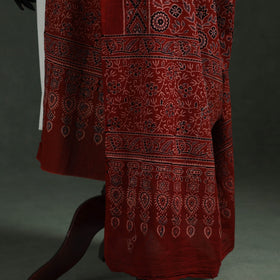 Pure mul cotton kutch hand block print natural dyed ajrakh
