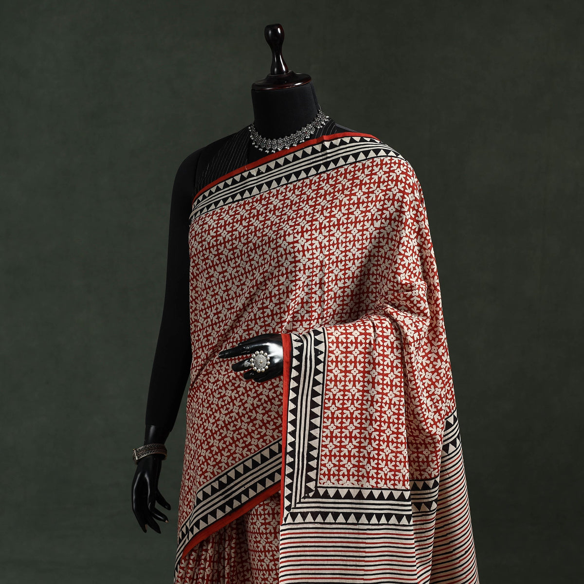 Pure mul cotton natural dyed hand block dabu bagru print