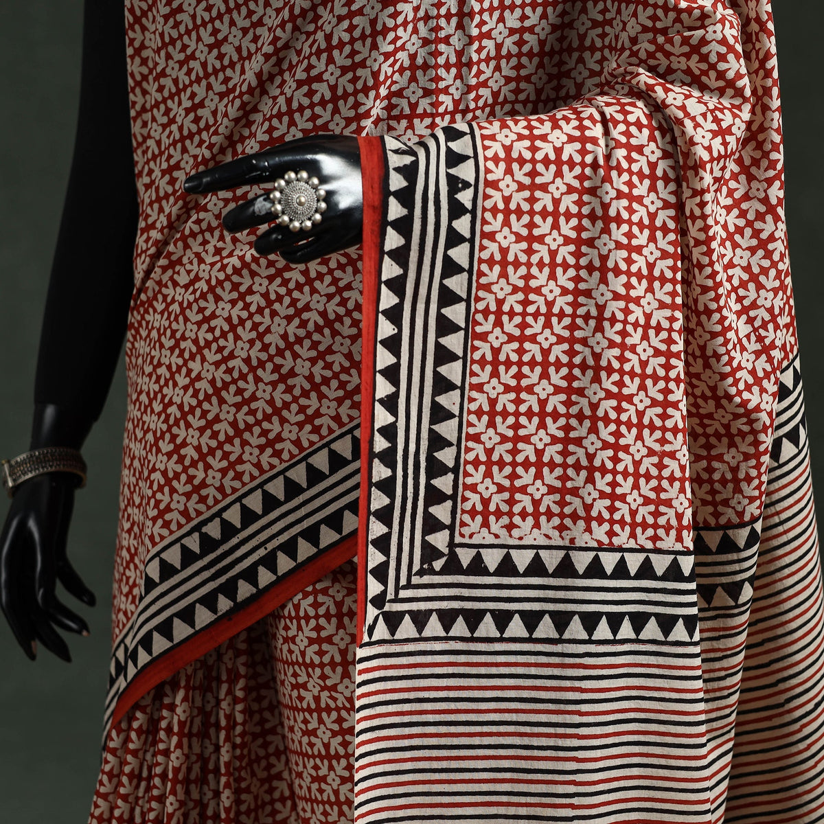 Pure mul cotton natural dyed hand block dabu bagru print
