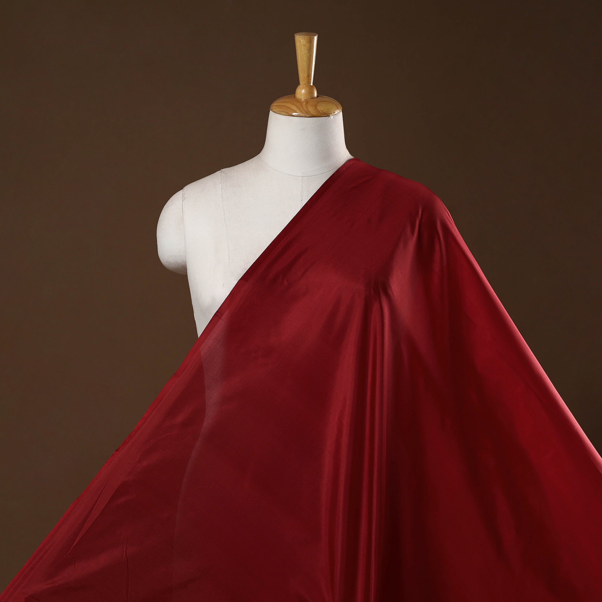 Pure Red Red Pure Silk Plain Fabric