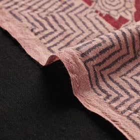 Red - pure wool handloom natural dyed bagh fabric 03