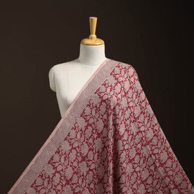 Red - pure wool handloom natural dyed bagh fabric 03