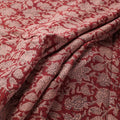 Red - pure wool handloom natural dyed bagh fabric 03