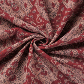 Red - pure wool handloom natural dyed bagh fabric 06