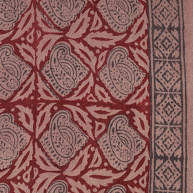 Red - pure wool handloom natural dyed bagh fabric 10