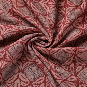 Red - pure wool handloom natural dyed bagh fabric 10