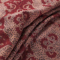 Red - pure wool handloom natural dyed bagh fabric 06