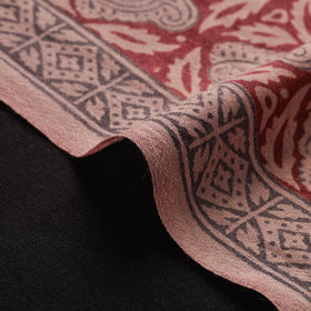 Red - pure wool handloom natural dyed bagh fabric 10