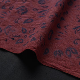 Red - pure wool handloom natural dyed fabric 16