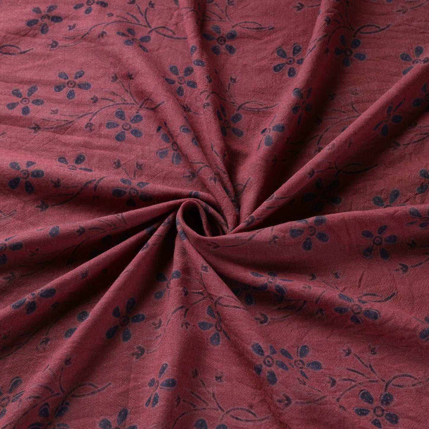 Red - pure wool handloom natural dyed fabric 27