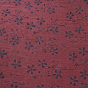 Red - pure wool handloom natural dyed fabric 27