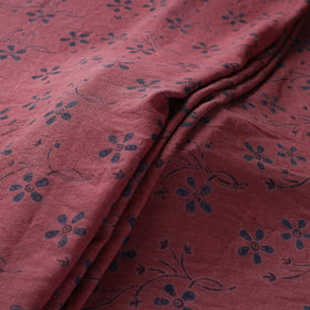 Red - pure wool handloom natural dyed fabric 27