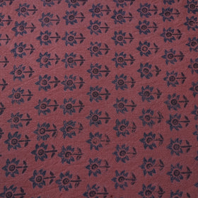 Red - pure wool handloom natural dyed fabric 28