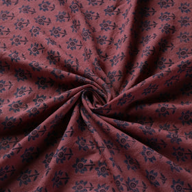 Red - pure wool handloom natural dyed fabric 28