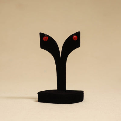 Quirklets handpainted clay stud earrings 41 - handcrafted