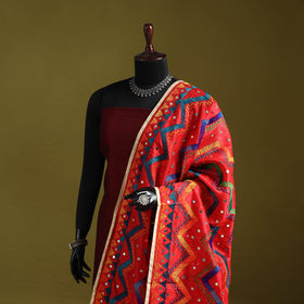 Ranihati chanderi silk zig zag hand embroidery dupatta 15